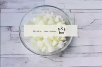 Peel the onion and cut into small cubes. If you or...