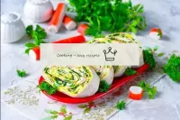 Lavash with crab sticks egg and mayonnaise...
