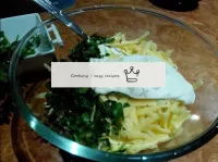 Mezclar el queso, las verduras y la mayonesa. (Si ...