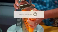 We rub one rather large carrot on a coarse grater....