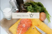 To make salmon in a cream sauce in the oven, take ...