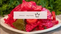 Pickled cabbage with beetroot for winter without s...