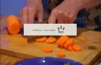 Cut four hundred grams of carrots into small arbit...