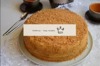 La torta al miele con la crema di cottura è pronta...