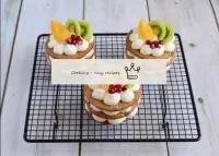 Ready-made cakes can be decorated with any fruit o...