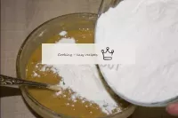 Then add the rest of the flour...