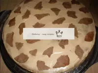 In cima alla torta, mettiamo pezzi di corteccia ex...