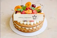 The finished cake can be decorated to your liking,...