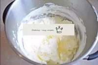 To make the cream, whisk the fatty cream with the ...