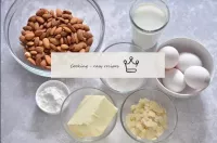 How to make an almond cake? Prepare the products. ...