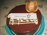 Mozart pastel de masa de arena con mousse de choco...