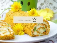 Carrot roll is ready! Have a nice appetite! Serve ...