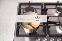 As soon as this happens, pour hot cream into two s...