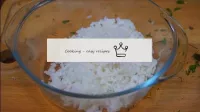 Put 200 gr. cooked rice in a bowl. ...