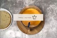 Mettete una gelatina di mango congelata al centro....