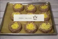 Put some grated cheese inside each nest...