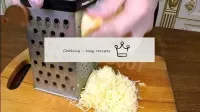 Grate cheese on a fine grater (I have Russian, but...