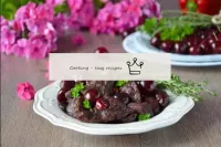 Meat with cherries...