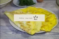 Wir erhalten 3 Eierpfannkuchen, lassen Sie sie abk...