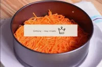 Layer 2 - carrots in Korean and mayonnaise. ...