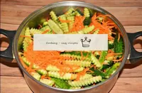 Transfer the cucumbers and carrots to a deep bowl,...