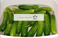 Soak the cucumbers in cold water for a couple of h...