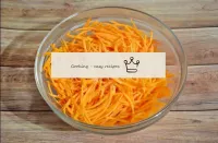 Grate the carrots for Korean carrots, transfer to ...