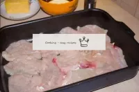Transfer the fillet into a baking dish...