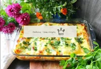 Then remove the lid (foil) and leave the lasagne f...