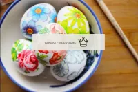 Do this with all eggs and cut material. Leave the ...