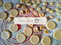 Cut out with a round cutter of a cookie blank, for...
