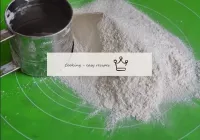 Mix wheat flour and pizza flour and sieve through ...