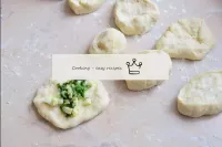 Cut the dough into pieces. The number of pieces de...