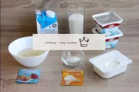 Creamy mousse products. Gelatin is already soaked,...