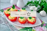 Tomatoes stuffed with garlic cheese and egg...