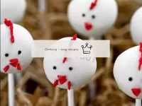 Cake pops roosters...