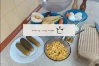 Prepare the ingredients - cook vegetables, eggs an...