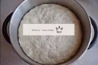 Cover the finished dough with a towel and place in...