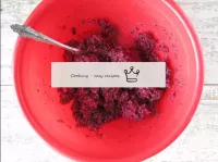 Send the crushed beetroot with garlic to a bowl wi...