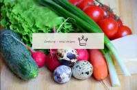 How to make a multi-colored vegetable salad with p...