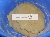 The dough should turn out in consistency not very ...