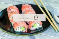 Philadelphia rolls with salmon at home...