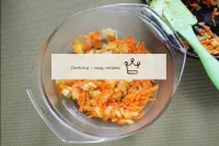 Put the prepared vegetables in a baking dish. ...