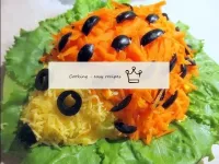 Hedgehog salad with korean carrot...