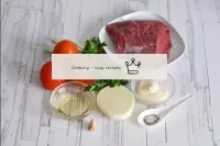 How to make Hussar salad with tomatoes and beef? P...