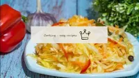 Pickled cabbage salad with carrots and garlic...