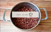 When the beans are cooked - leave it in the water,...