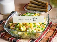 Fish salad with rice-free corn...