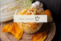 Peking cabbage salad with smoked cheese...