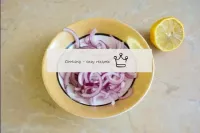 Place the chopped onions in a small bowl and pour ...